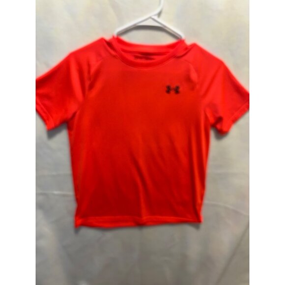 Under Armour Youth Large Loose Fit Short Sleeve Performance Shirt Bright Red - Picture 1 of 11
